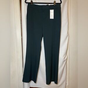 NWT Charter Club Dark Green Teal Uni Relaxed Trouser w/ Pockets Size 10P